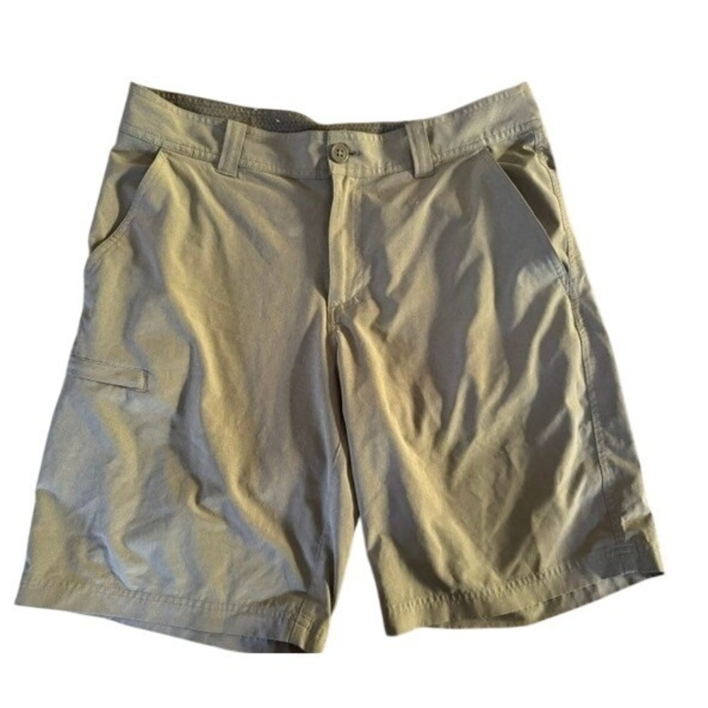 Columbia Omni-Shield Khaki Tan Hiking Shorts Mens Size 34 Stretch Performance